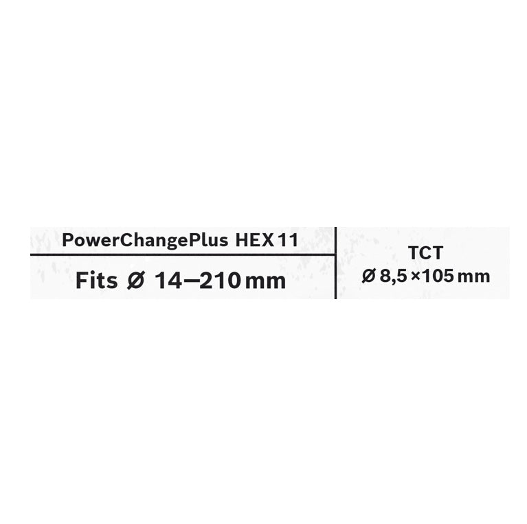 Bosch EXPERT Power Change Plus Hex 11 Adapter 8,5 x 105 mm TCT Bohrer ( 2608900526 ) Multimaterial Carbide - Nachfolger von 2608522412 - Toolbrothers