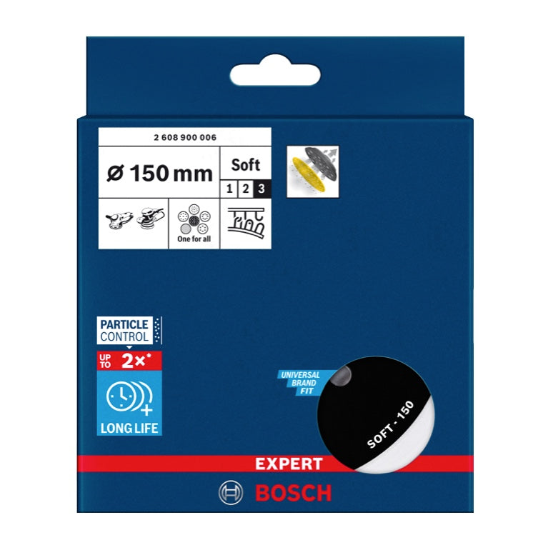 Bosch EXPERT Plaque de support universelle multitrous 150 mm souple (2608900006) successeur du 2608601336