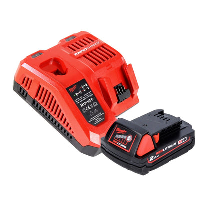 Perceuse d'angle sans fil Milwaukee C18 RAD-201FC 18 V 20 Nm + 1x batterie 2,0 Ah + chargeur