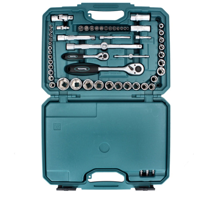 Jeu d'outils Makita 221 pièces embout en acier au chrome vanadium (E-10883) / clé mixte / clé à douille / tournevis / cliquet