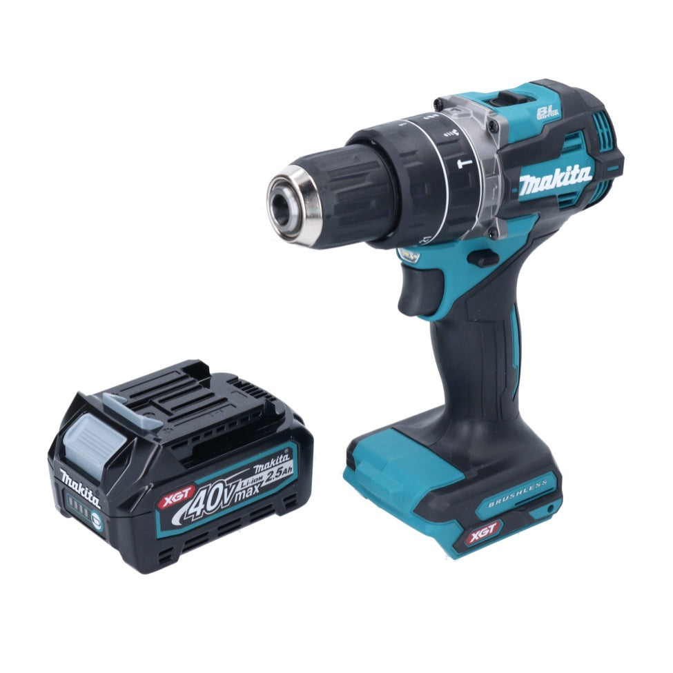 Makita HP 002 GD1 perceuse à percussion sans fil 40 V 64 Nm sans balais + 1x batterie 2,5 Ah - sans chargeur