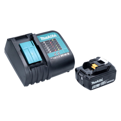 Makita DHP 485 STX5 perceuse à percussion sans fil 18 V 50 Nm sans balais + 1 batterie 5,0 Ah + chargeur + jeu d'accessoires 101 pièces + mallette