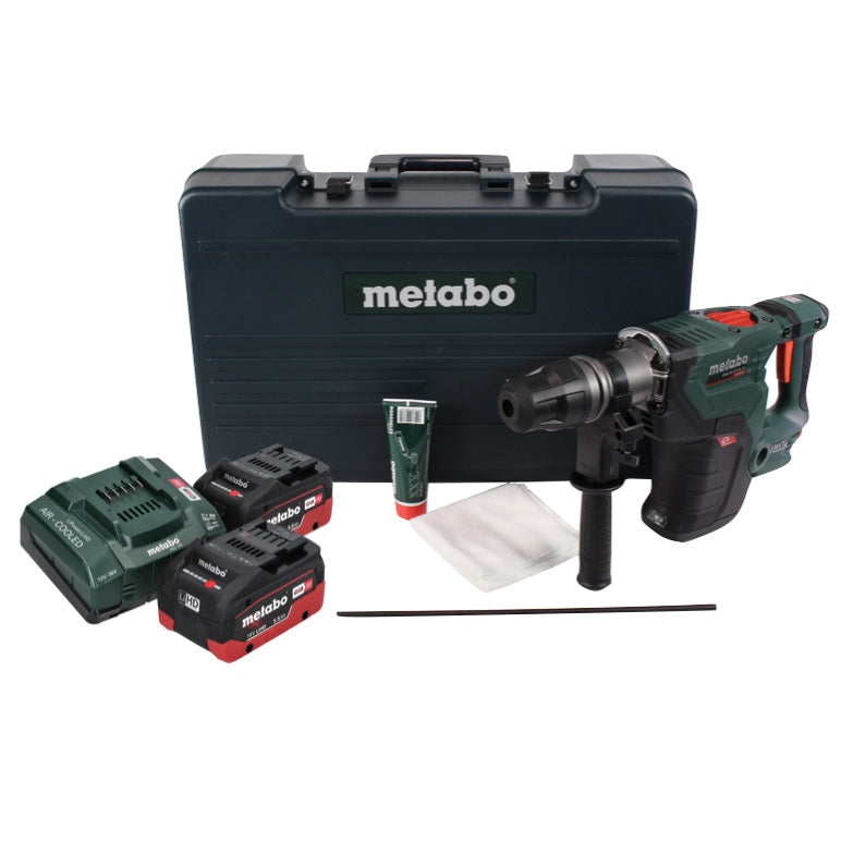 Metabo KHA 18 LTX BL 40 marteau combiné à batterie 18 V 8,6 J SDS max brushless + 2x batteries 5,5 Ah + chargeur + coffret