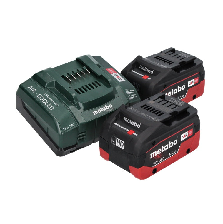 Metabo KHA 18 LTX BL 40 marteau combiné à batterie 18 V 8,6 J SDS max brushless + 2x batteries 5,5 Ah + chargeur + coffret