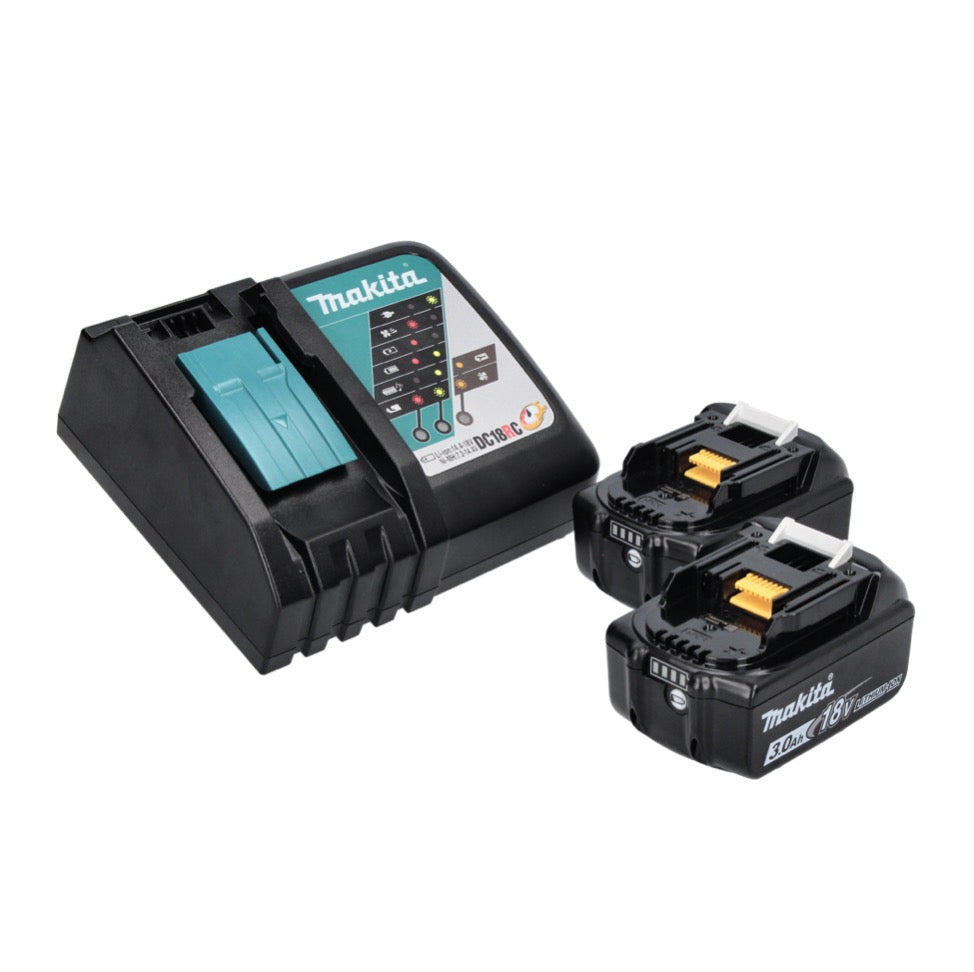 Makita DHP 486 RF perceuse à percussion sans fil 18 V 130 Nm sans balais + 2 batteries 3,0 Ah + chargeur