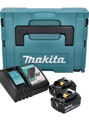 Kit source d'alimentation Makita 18 V (198116-4) avec 2x BL 1860 B + chargeur DC 18 RC + Makpac