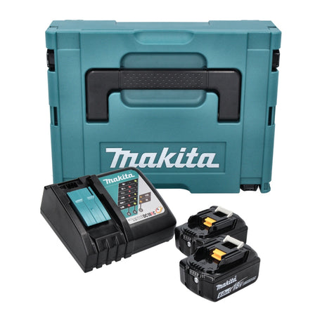 Kit source d'alimentation Makita 18 V (198116-4) avec 2x BL 1860 B + chargeur DC 18 RC + Makpac