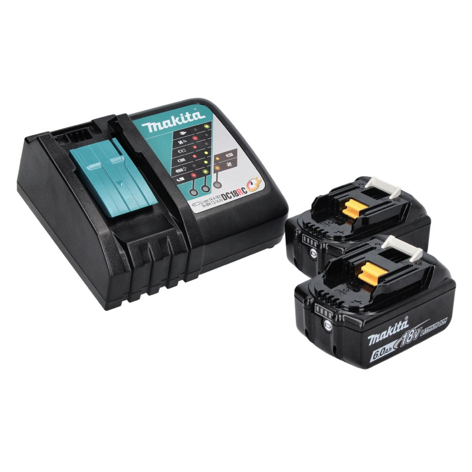 Makita DHP 486 RG perceuse à percussion sans fil 18 V 130 Nm sans balais + 2 batteries 6,0 Ah + chargeur