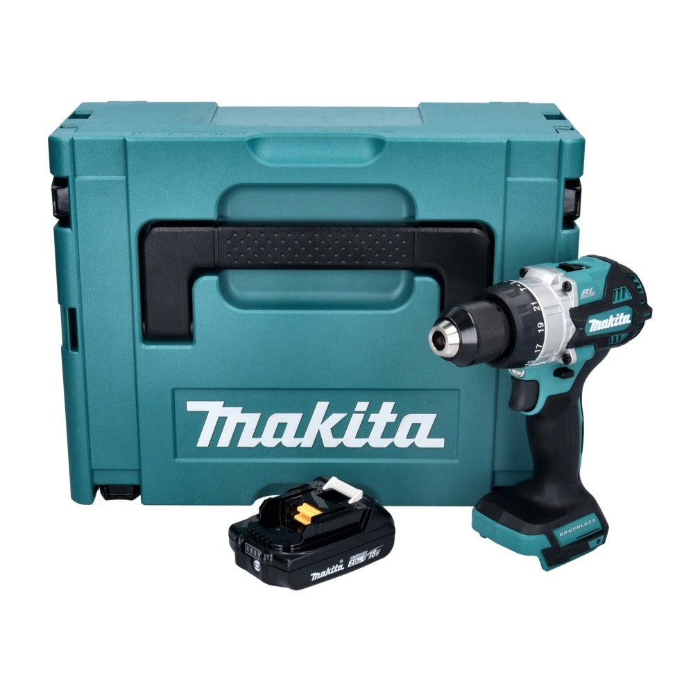 Makita DHP 486 A1J perceuse à percussion sans fil 18 V 130 Nm sans balai + 1x batterie 2,0 Ah + Makpac - sans chargeur