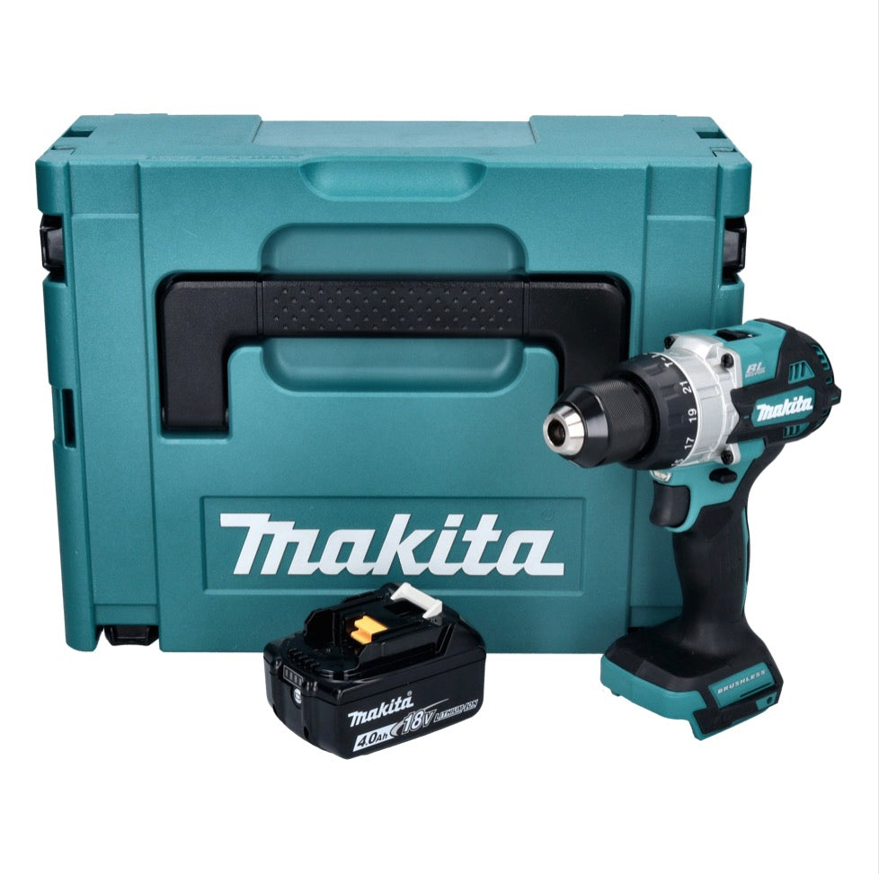 Makita DHP 486 M1J perceuse à percussion sans fil 18 V 130 Nm sans balai + 1x batterie 4,0 Ah + Makpac - sans chargeur