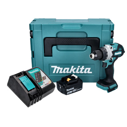 Makita DHP 486 RM1J perceuse à percussion sans fil 18 V 130 Nm sans balai + 1x batterie 4,0 Ah + chargeur + Makpac