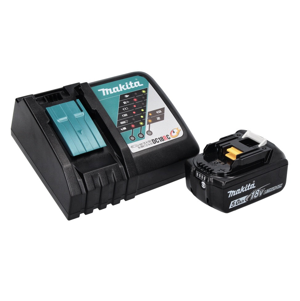 Makita DHP 486 RT1J perceuse à percussion sans fil 18 V 130 Nm sans balai + 1x batterie 5,0 Ah + chargeur + Makpac