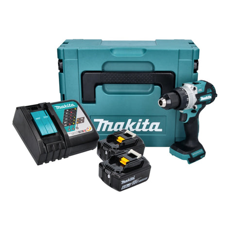 Makita DHP 486 RGJ perceuse à percussion sans fil 18 V 130 Nm sans balai + 2x batteries 6,0 Ah + chargeur + Makpac