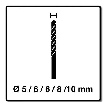 Alpen Profi Multicut SPM 5 tlg. Hartmetall Mehrzweckbohrer Set 5 - 10 mm SDS Plus PGM zertifiziert