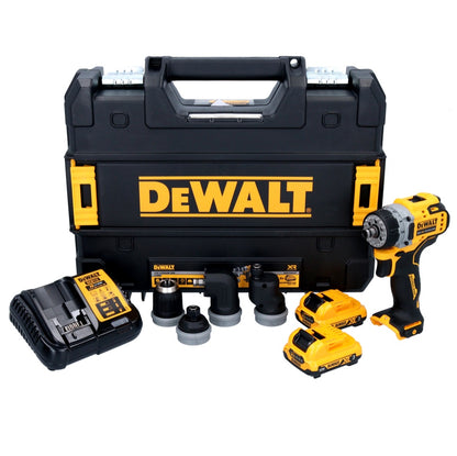 Perceuse-visseuse sans fil DeWalt DCD 703 L2T 12 V 57,5 ​​Nm sans balais + 2 batteries 3,0 Ah + chargeur + 4 mandrins de perçage + TSTAK