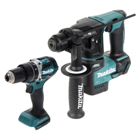 Kit combiné batterie Makita DLX 2278 avec DHP 484 Z 54 Nm brushless et DHR 171 Z 1.2 J brushless solo - sans batterie, sans chargeur