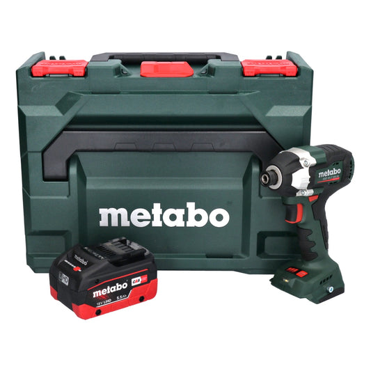 Clé à chocs sans fil Metabo SSD 18 LT 200 BL 18 V 200 Nm 1/4" brushless + 1x batterie 5,5 Ah + metaBOX - sans chargeur