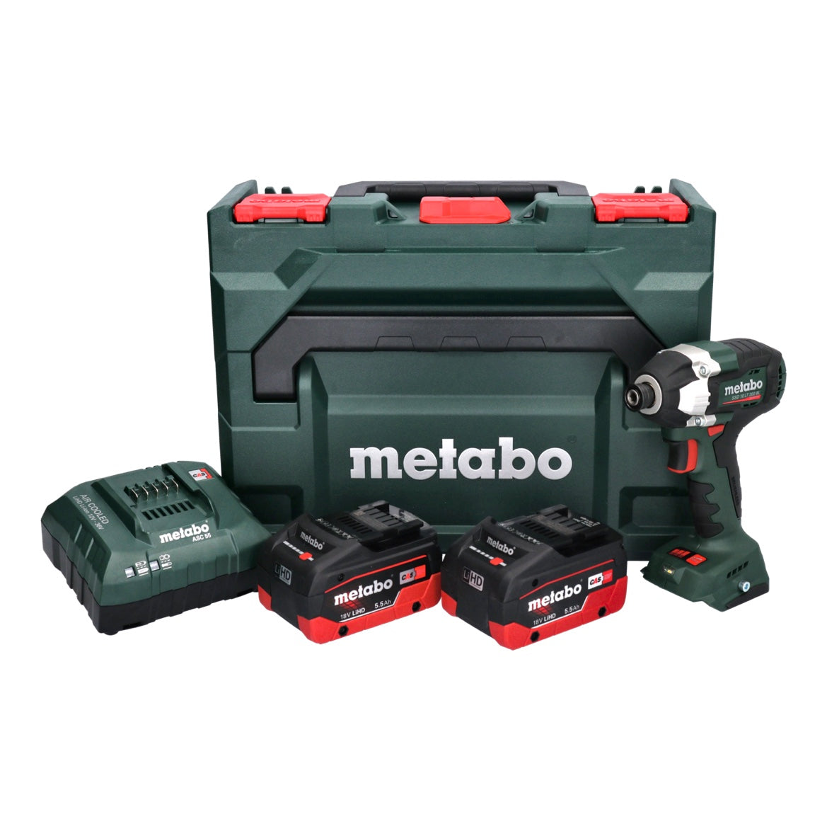 Metabo SSD 18 LT 200 BL Akku Schlagschrauber 18 V 200 Nm 1/4" Brushless + 2x Akku 5,5 Ah + Ladegerät + metaBOX