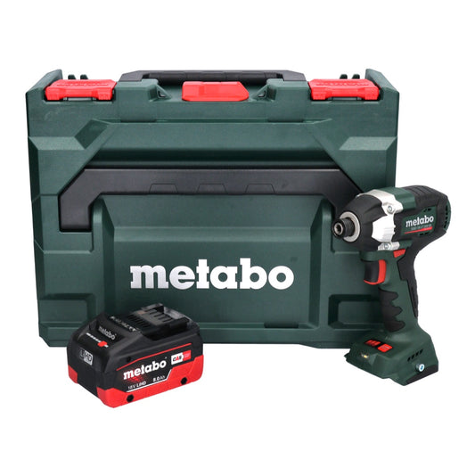 Clé à chocs sans fil Metabo SSD 18 LT 200 BL 18 V 200 Nm 1/4" sans balai + 1x batterie 8,0 Ah + métaBOX - sans chargeur