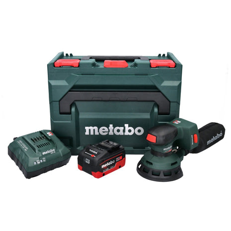 Ponceuse excentrique sur batterie Metabo SXA 18 LTX 125 BL 18 V 125 mm brushless + 1x batterie 5,5 Ah + chargeur + métaBOX