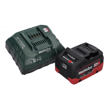 Ponceuse excentrique sur batterie Metabo SXA 18 LTX 125 BL 18 V 125 mm brushless + 1x batterie 5,5 Ah + chargeur + métaBOX