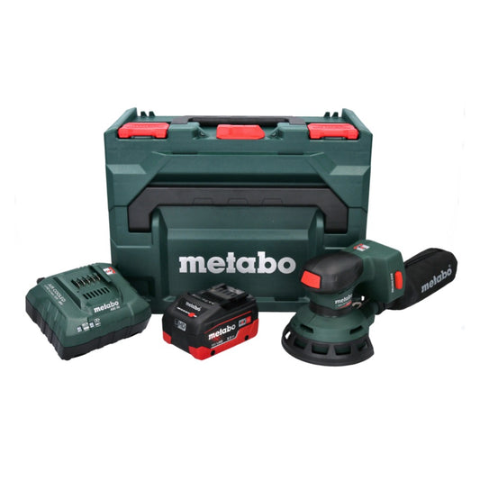 Ponceuse excentrique sur batterie Metabo SXA 18 LTX 125 BL 18 V 125 mm sans balais + 1x batterie 8,0 Ah + chargeur + métaBOX