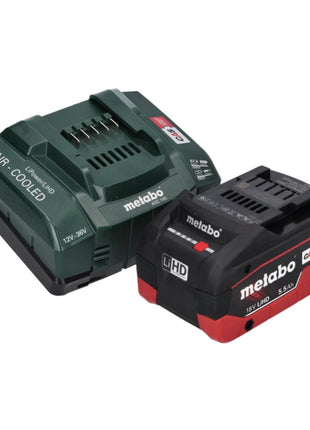 Metabo AS 18 L PC Aspirateur à batterie compact 18 V 6 l IPX4 classe de poussière L humide et sec + 1x batterie 5,5 Ah + chargeur