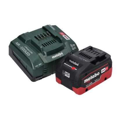 Metabo AS 18 L PC Aspirateur à batterie compact 18 V 6 l IPX4 classe de poussière L humide et sec + 1x batterie 5,5 Ah + chargeur