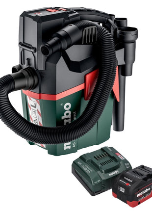 Metabo AS 18 L PC Aspirateur à batterie compact 18 V 6 l IPX4 classe de poussière L humide et sec + 1x batterie 5,5 Ah + chargeur