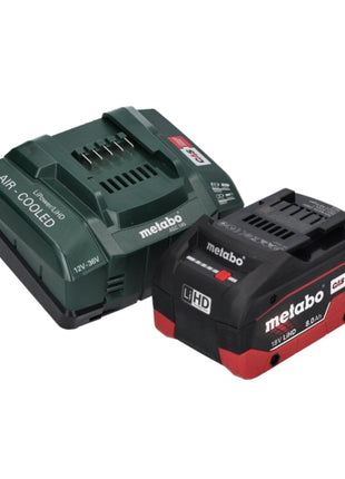 Metabo AS 18 L PC Aspirateur à batterie compact 18 V 6 l IPX4 classe de poussière L humide et sec + 1x batterie 8,0 Ah + chargeur