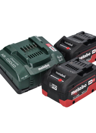 Metabo AS 18 L PC Aspirateur à batterie compact 18 V 6 l IPX4 classe de poussière L humide et sec + 2x batteries 8,0 Ah + chargeur