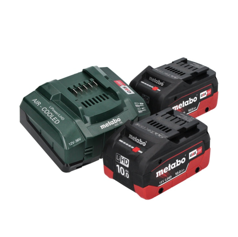 Metabo AS 18 L PC Aspirateur à batterie compact 18 V 6 l IPX4 classe de poussière L humide et sec + 2x batteries 10,0 Ah + chargeur