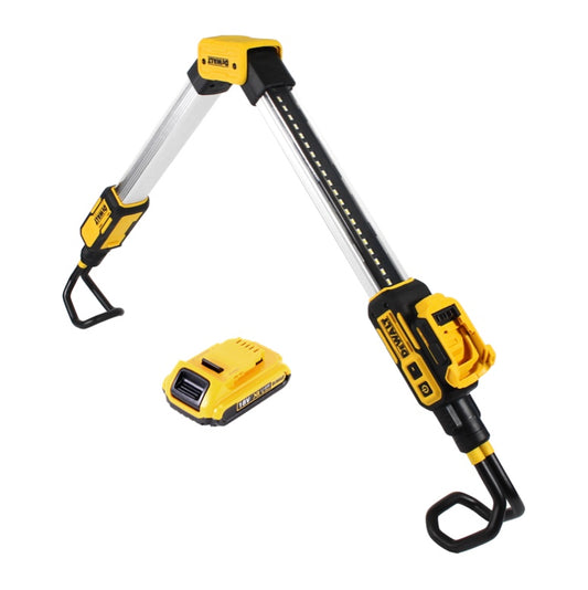 DeWalt DCL 045 N Akku Lampe LED KFZ Leuchte 12 / 18 V 1700 lm 0-360 Grad drehbare Halterung + 1x Akku 2,0 Ah - ohne Ladegerät