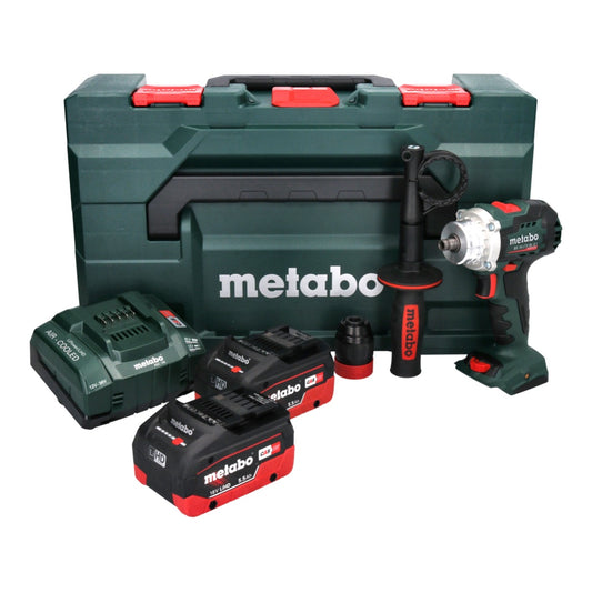 Metabo BS 18 LTX BL QI perceuse-visseuse sans fil 18 V 130 Nm sans balais (602359660) + 2x batterie 5,5 Ah + chargeur + métaBOX