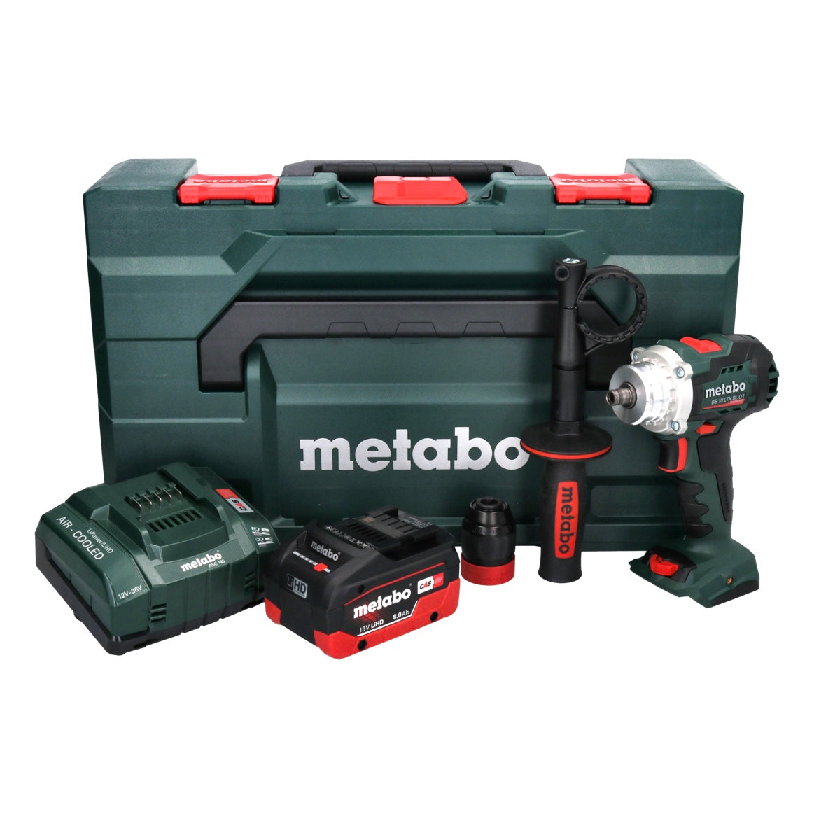 Metabo BS 18 LTX BL QI perceuse-visseuse sans fil 18 V 130 Nm sans balais + 1x batterie 8,0 Ah + chargeur + métaBOX