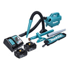 Makita DCL 184 RT Akku Staubsauger 18 V 54 mbar 0,5 l + 2x Akku 5,0 Ah + Ladegerät - Toolbrothers