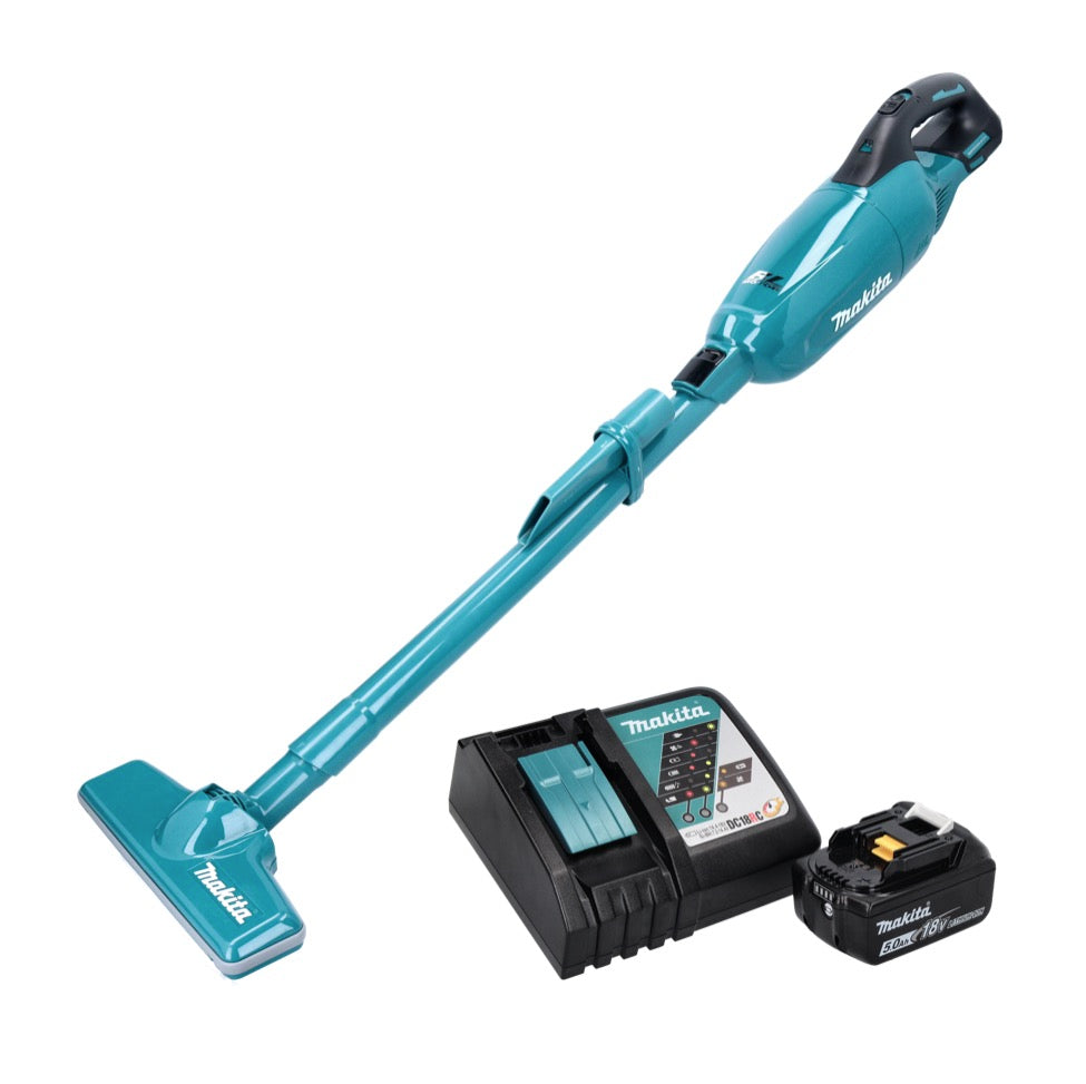 Aspirateur à batterie Makita DCL 280 FRT1 18 V sans balais + 1x batterie 5,0 Ah + chargeur