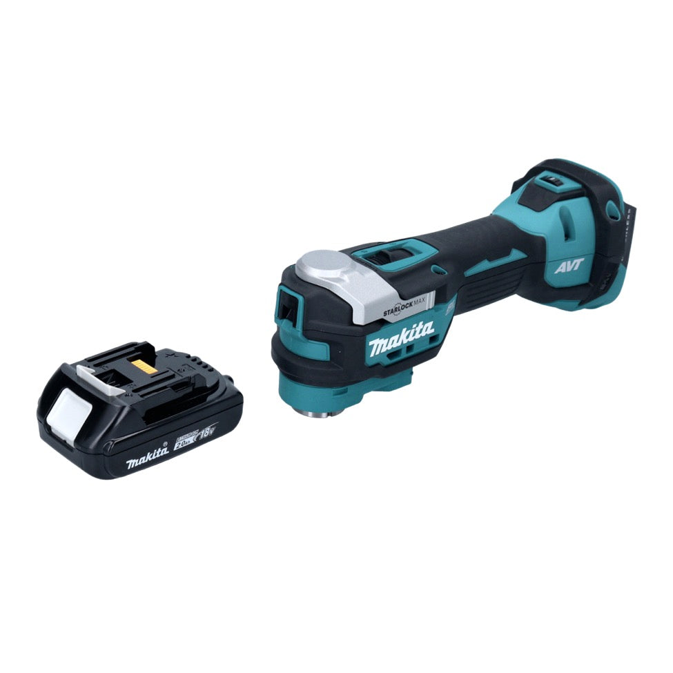 Makita DTM 52 A1 Akku Multifunktionswerkzeug 18 V Starlock Max Brushless + 1x Akku 2,0 Ah - ohne Ladegerät