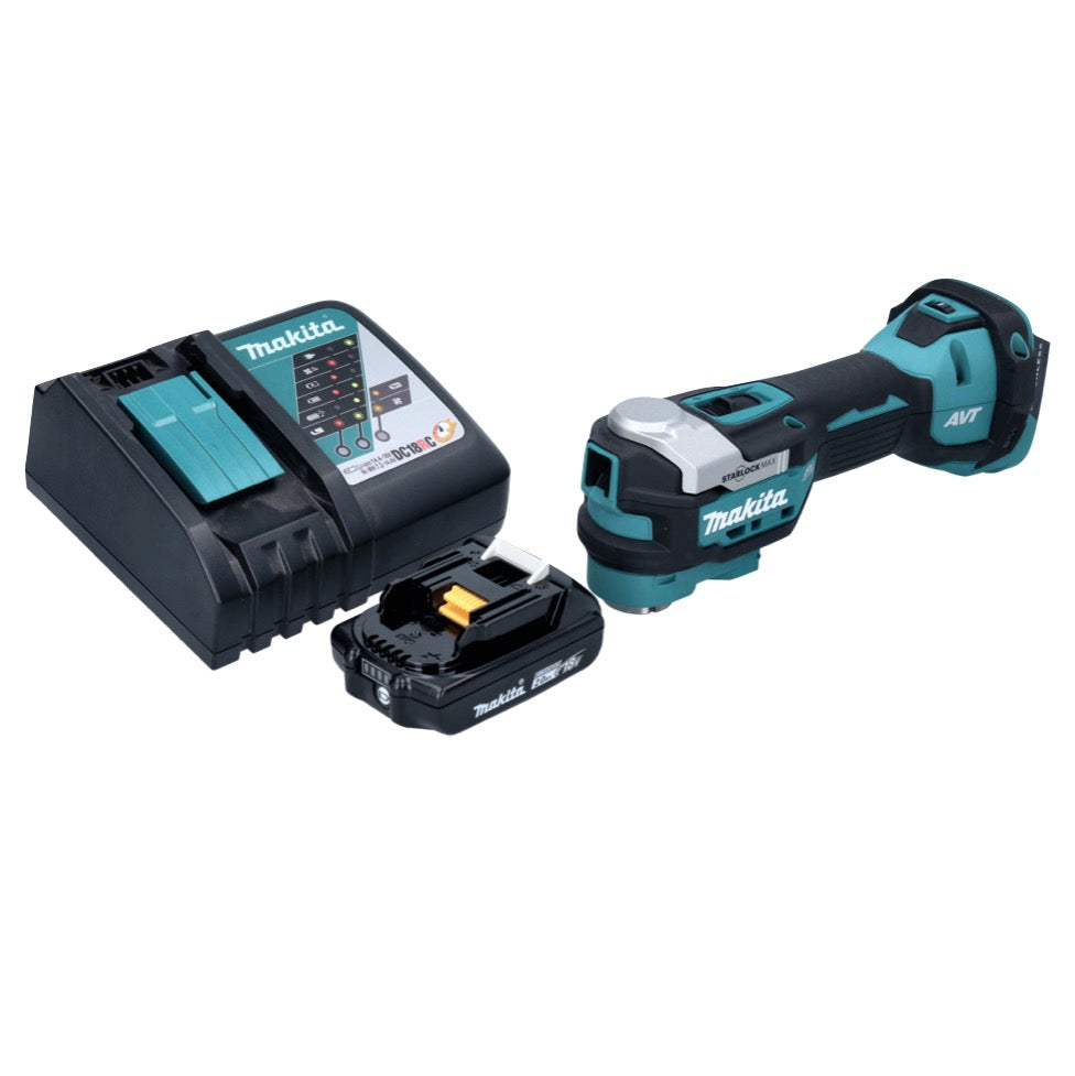 Makita DTM 52 RA1 outil multifonction avec batterie 18 V Starlock Max Brushless + 1x batterie 2,0 Ah + chargeur