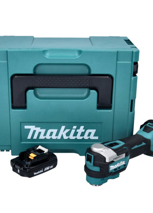 Makita DTM 52 A1J Akku Multifunktionswerkzeug 18 V Starlock Max Brushless + 1x Akku 2,0 Ah + Makpac - ohne Ladegerät