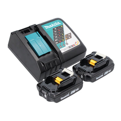 Makita DTM 52 RAJ outil multifonction à batterie 18 V Starlock Max Brushless + 2x batterie 2,0 Ah + chargeur + Makpac