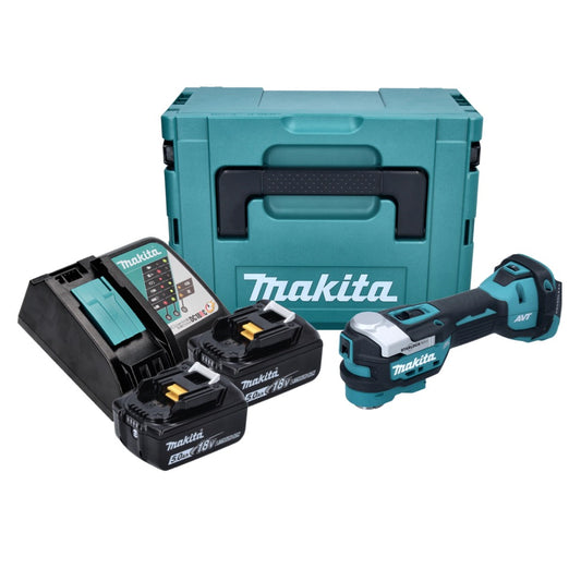 Makita DTM 52 RTJ Akku Multifunktionswerkzeug 18 V Starlock Max Brushless + 2x Akku 5,0 Ah + Ladegerät + Makpac - Toolbrothers