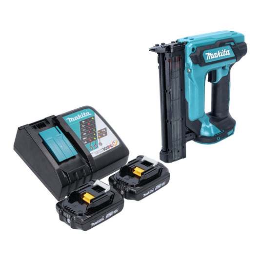 Makita DFN 350 RA Akku Stauchkopfnagler 18 V 15 - 35 mm + 2x Akku 2,0 Ah + Ladegerät