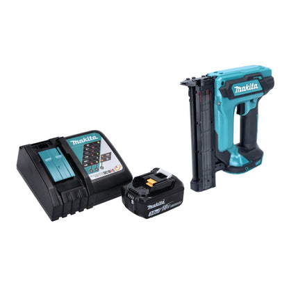 Makita DFN 350 RF1 cloueuse à tête d'emballage avec batterie 18 V 15 - 35 mm + 1x batterie 3,0 Ah + chargeur