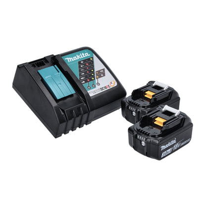 Cloueur à tête d'emballage sur batterie Makita DFN 350 RF 18 V 15 - 35 mm + 2x batteries 3,0 Ah + chargeur