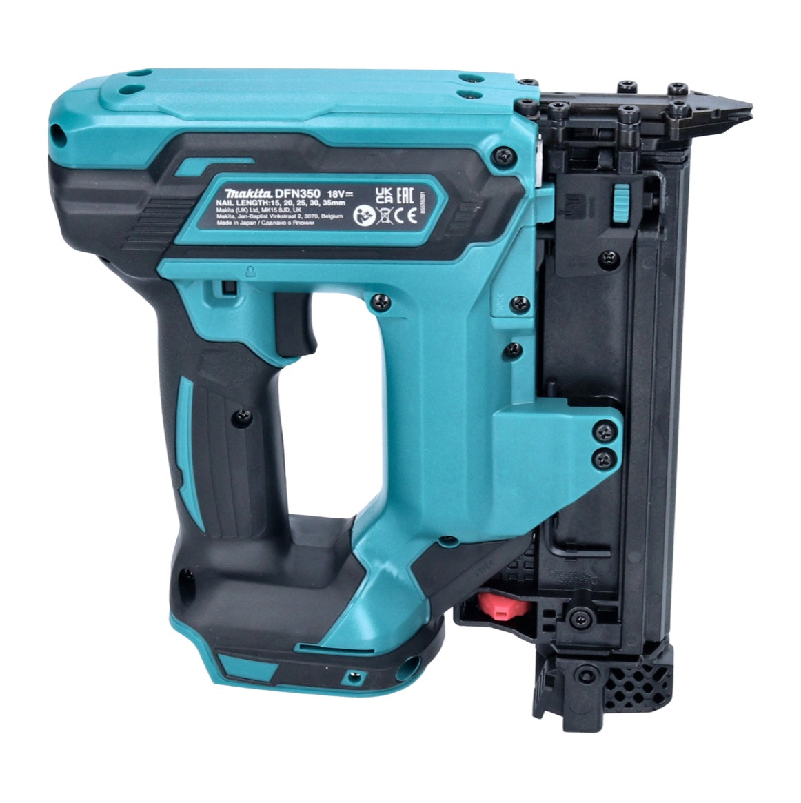 Makita DFN 350 RT Akku Stauchkopfnagler 18 V 15 - 35 mm + 2x Akku 5,0 Ah + Ladegerät