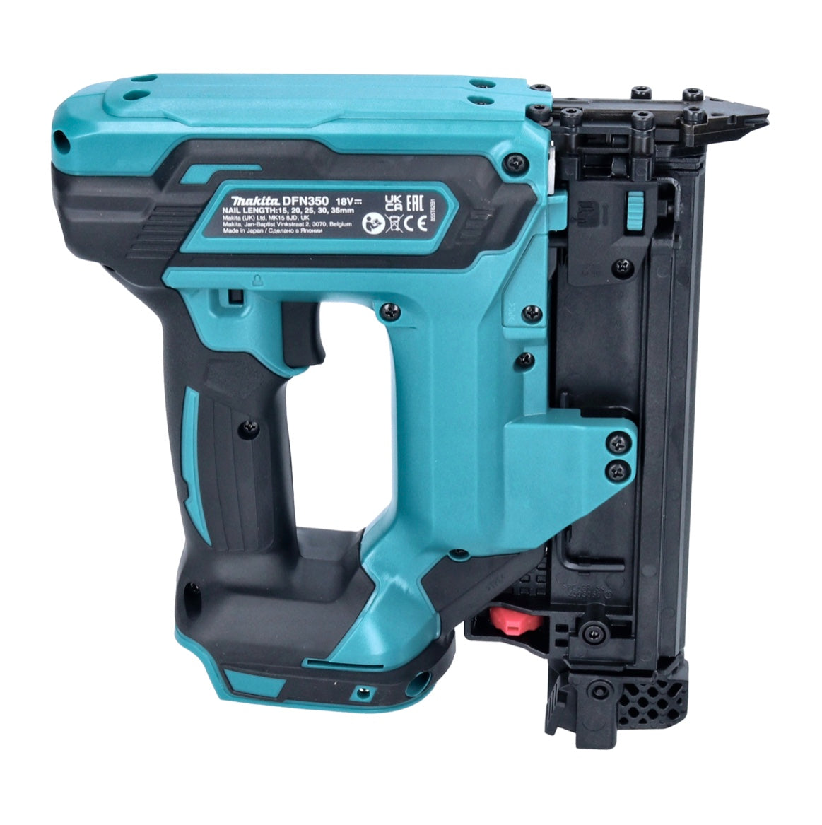 Makita DFN 350 RG1 Akku Stauchkopfnagler 18 V 15 - 35 mm + 1x Akku 6,0 Ah + Ladegerät