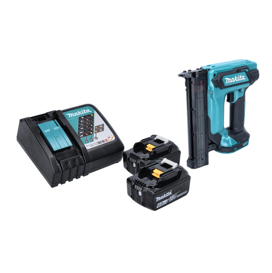 Makita DFN 350 RG cloueuse à tête d'emballage sur batterie 18 V 15 - 35 mm + 2x batteries 6,0 Ah + chargeur