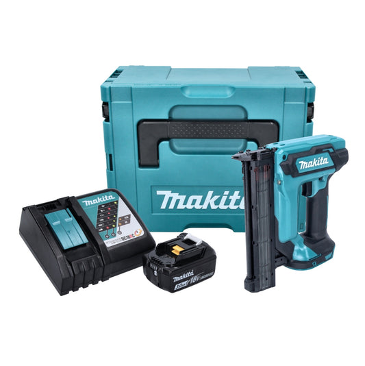 Makita DFN 350 RF1J cloueuse à tête d'emballage sur batterie 18 V 15 - 35 mm + 1x batterie 3,0 Ah + chargeur + Makpac