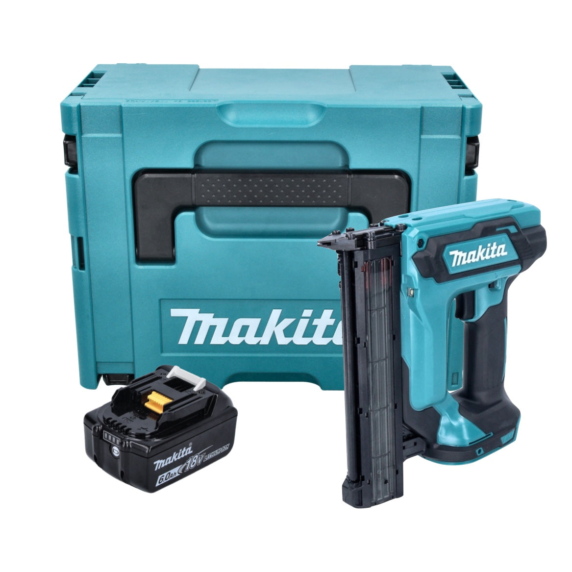 Makita DFN 350 G1J Akku Stauchkopfnagler 18 V 15 - 35 mm + 1x Akku 6,0 Ah + Makpac - ohne Ladegerät